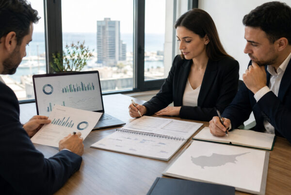 Cyprus finance team reviewing management reports and forecasts for 2026 tax reform readiness