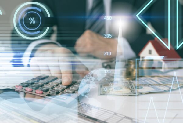 business concept with calculator close up