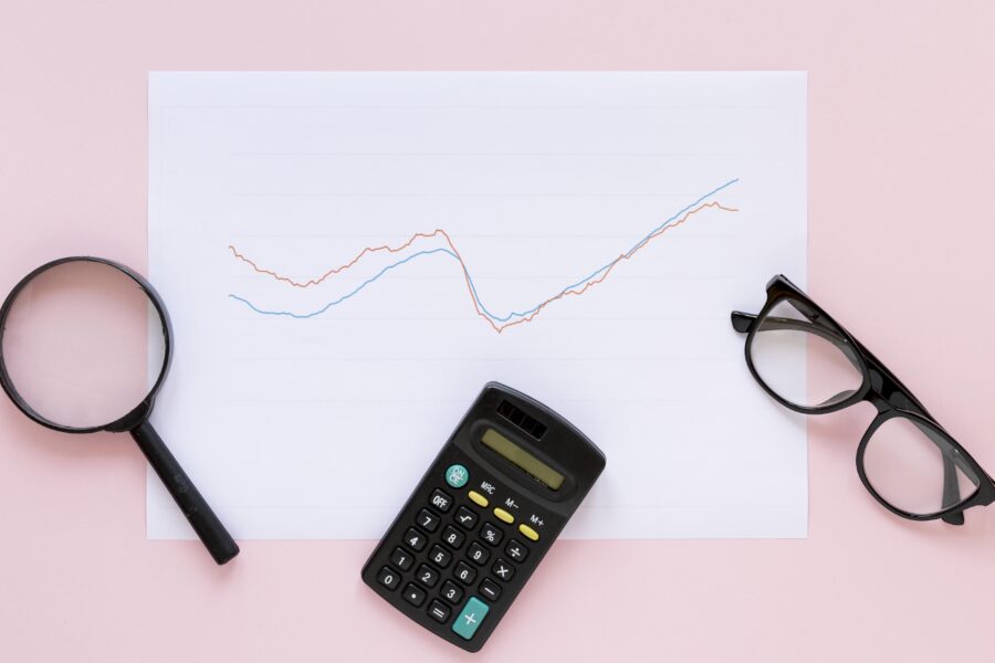 economy chart paper sheet with magnifier