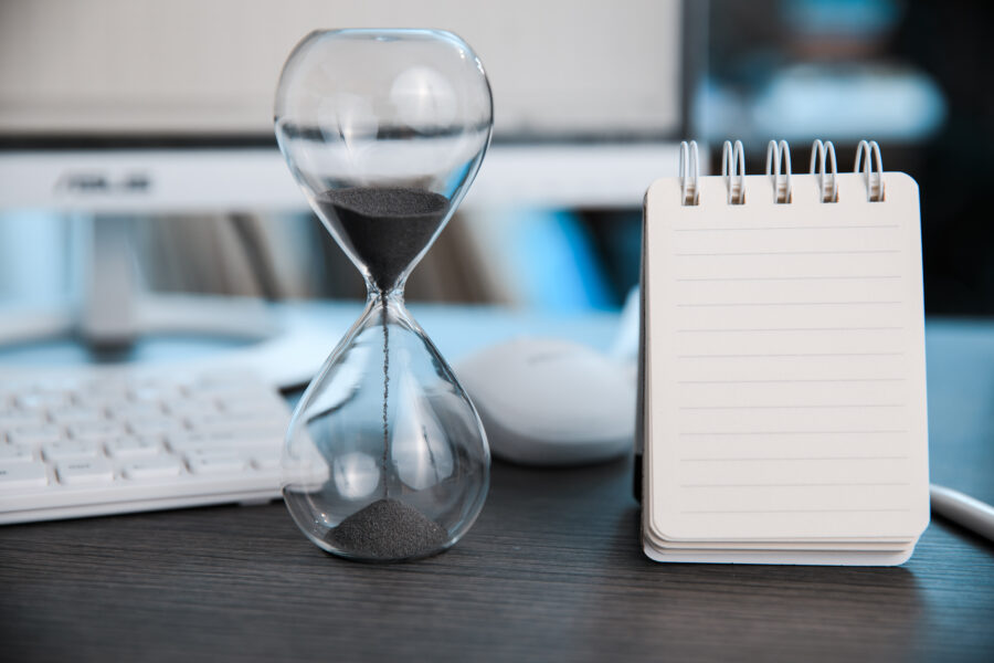 hourglasses with keyboard